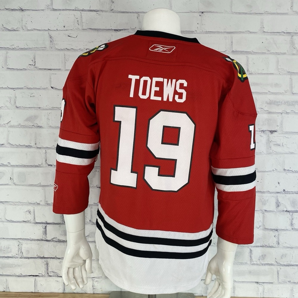 Reebok Chicago Blackhawks Jersey NHL Hockey Youth Size L/XL Jonathan Toews #19